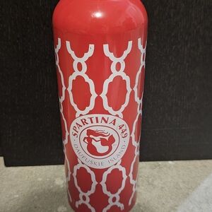 Spartina 449 Red and White Patterned Water Bottle